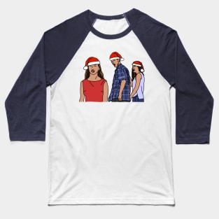 Christmas Distracted Boyfriend Meme Santa Hat Baseball T-Shirt